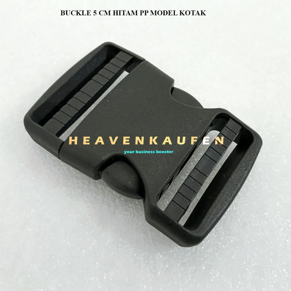 Buckle Slop Kunci Sodok 5 cm Hitam PP Murah Model Kotak