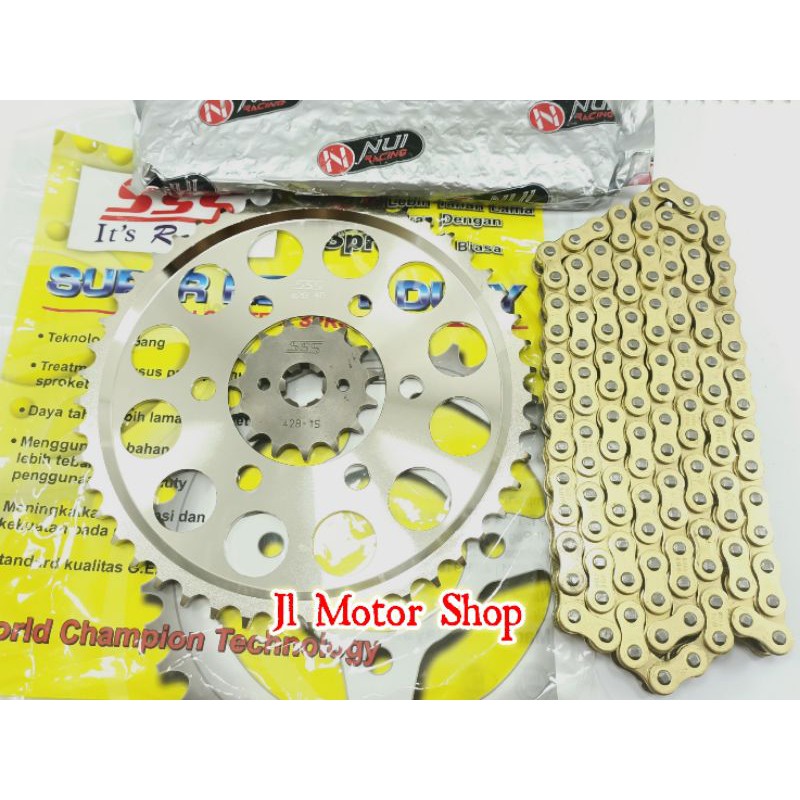 GIR Gear Set GearSet Sss 428 CAMPURAN DEPAN BELAKANG BEDA MOTOR MIX GEAR SSS REQ