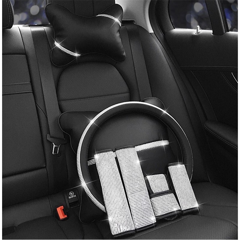 stir set seatbelt gigi ram set sarung setir blink silver