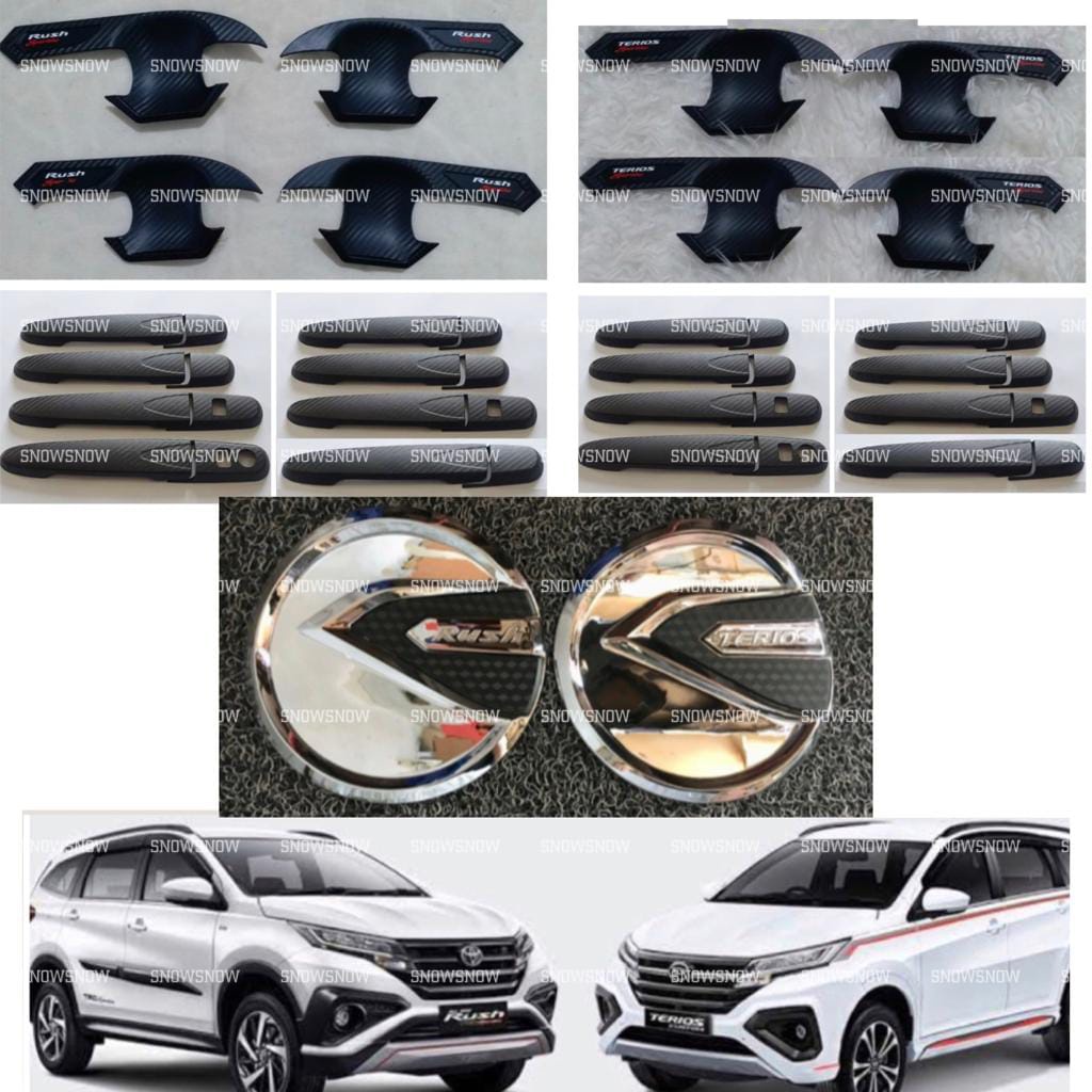 Paket Outer Handle Tank Cover All New Rush Terios GR SPORT 2018 2021 2022 2023 Carbontivo