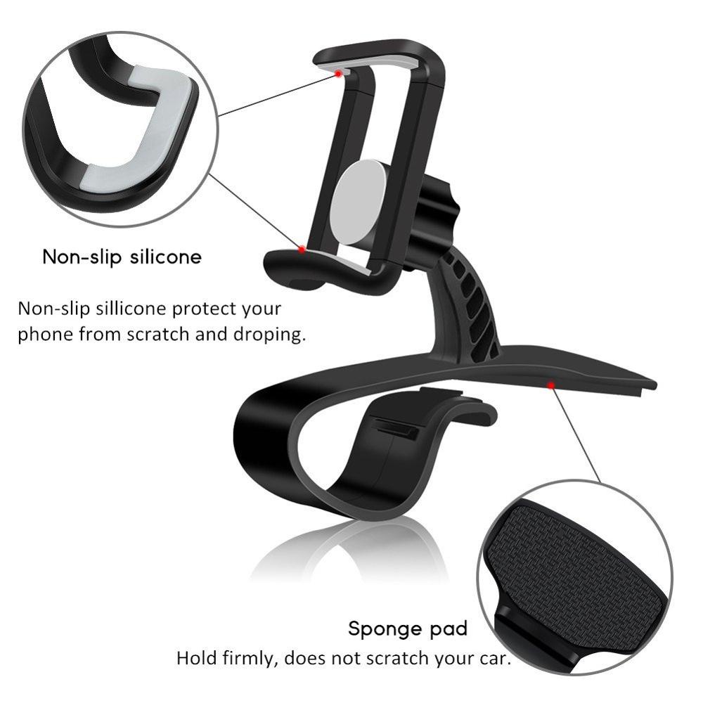 Holder HP Dasboard Mobil Jepit HD-22 Phone Holder 360 Rotation Tempat dudukan hp di mobil dashboard Stand Handphone