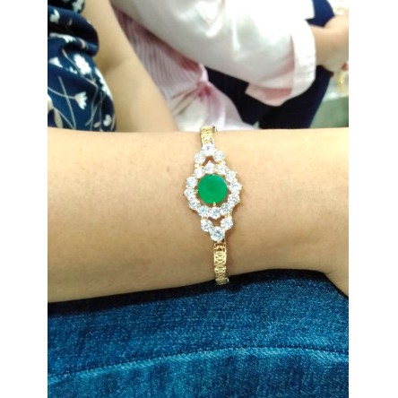 Gelang tangan wanita lapis emas // gelang permata diamond // perhiasan pengganti emas // gelang