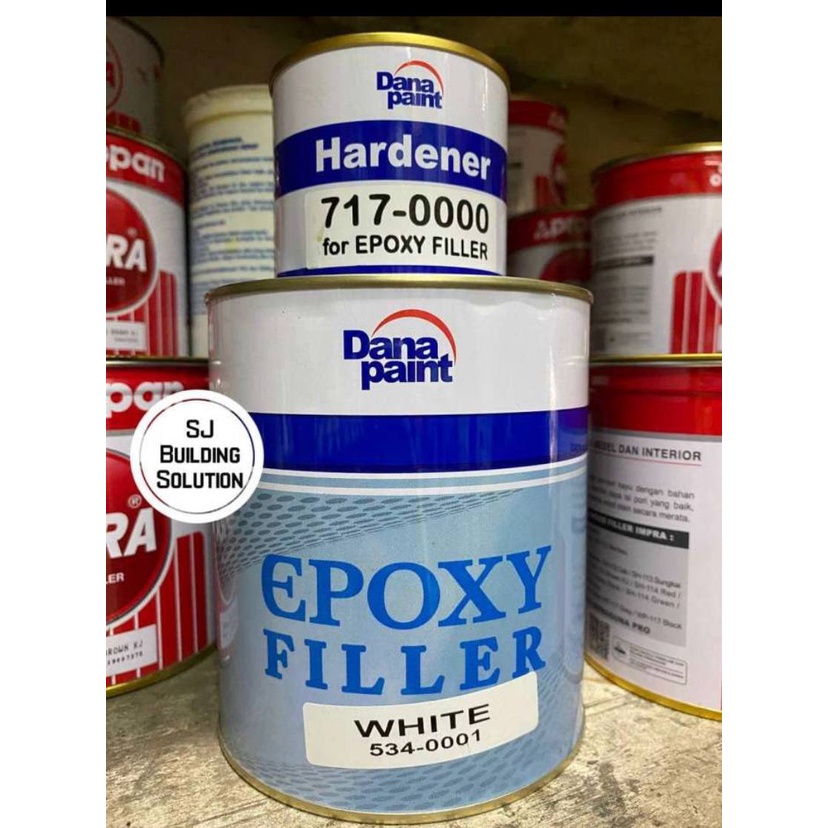 Jual DANAPAINT EPOXY FILLER EPOXY FILLER + HARDENER CAT DASAR PUTIH