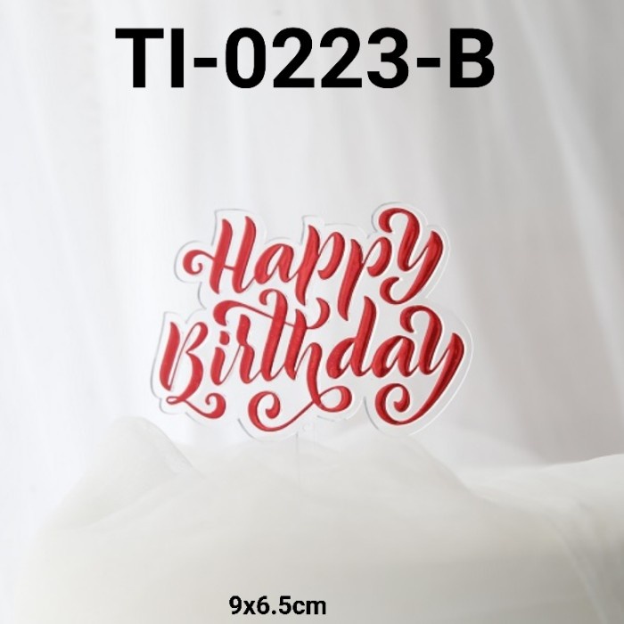 

GR-TI-0223 CAKE TOPPER TULISAN KUE TART HAPPY BIRTHDAY BENING TERMURAH