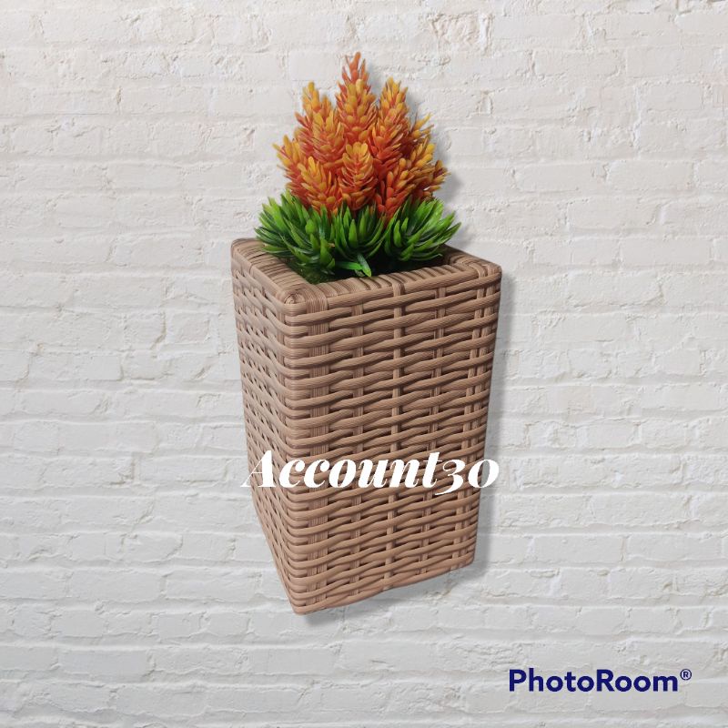 Pot Bunga Rotan Sintetis