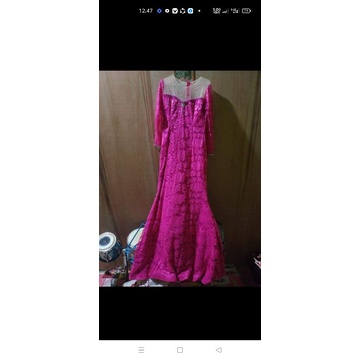 gaun burkat pink fanta
