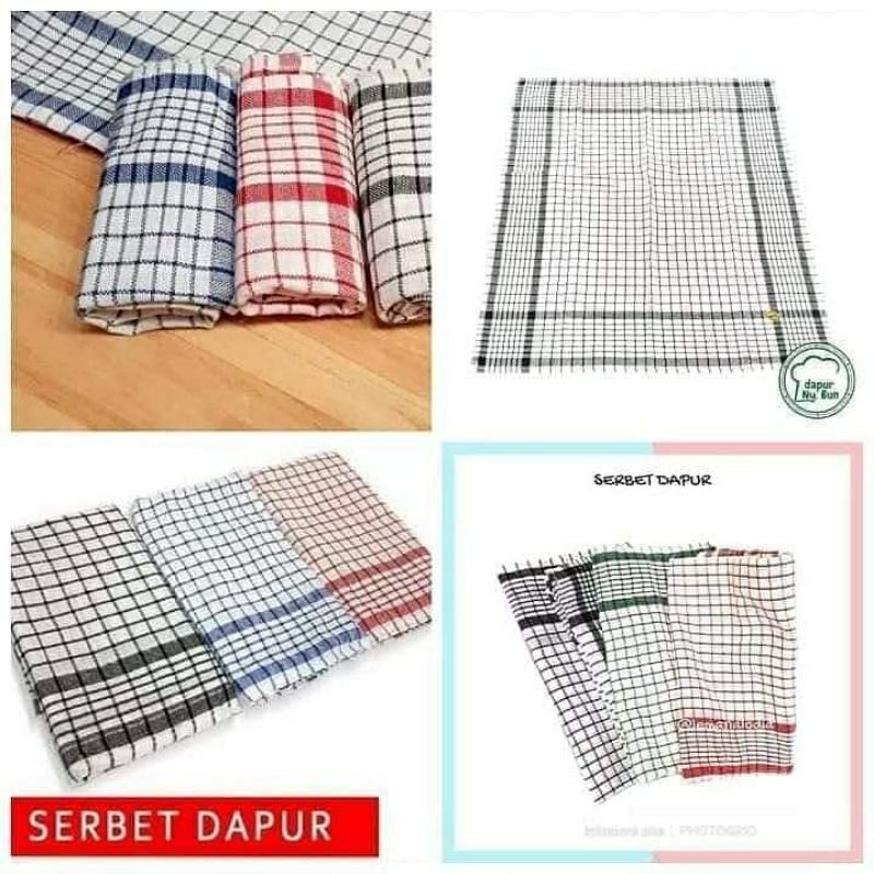 Kain Lap Piring Serbet Dapur Putih Termurah