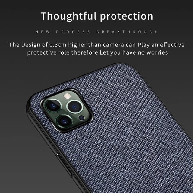 IPHONE 12 / 12 PRO / 12 MINI / 12 PRO MAX SOFT CASE FABRIC DENIM COVER