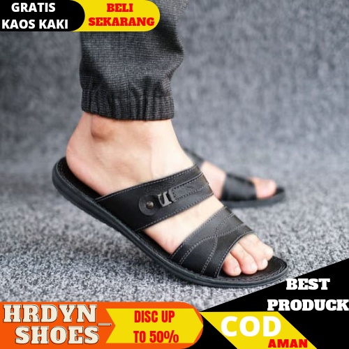 ORIGINAL - SANDAL JEPIT KULIT PRIA CASUAL / SENDAL JAPIT KEKINIAN COWOK LAKI-LAKI DEWASA KASUAL BARLIN-02