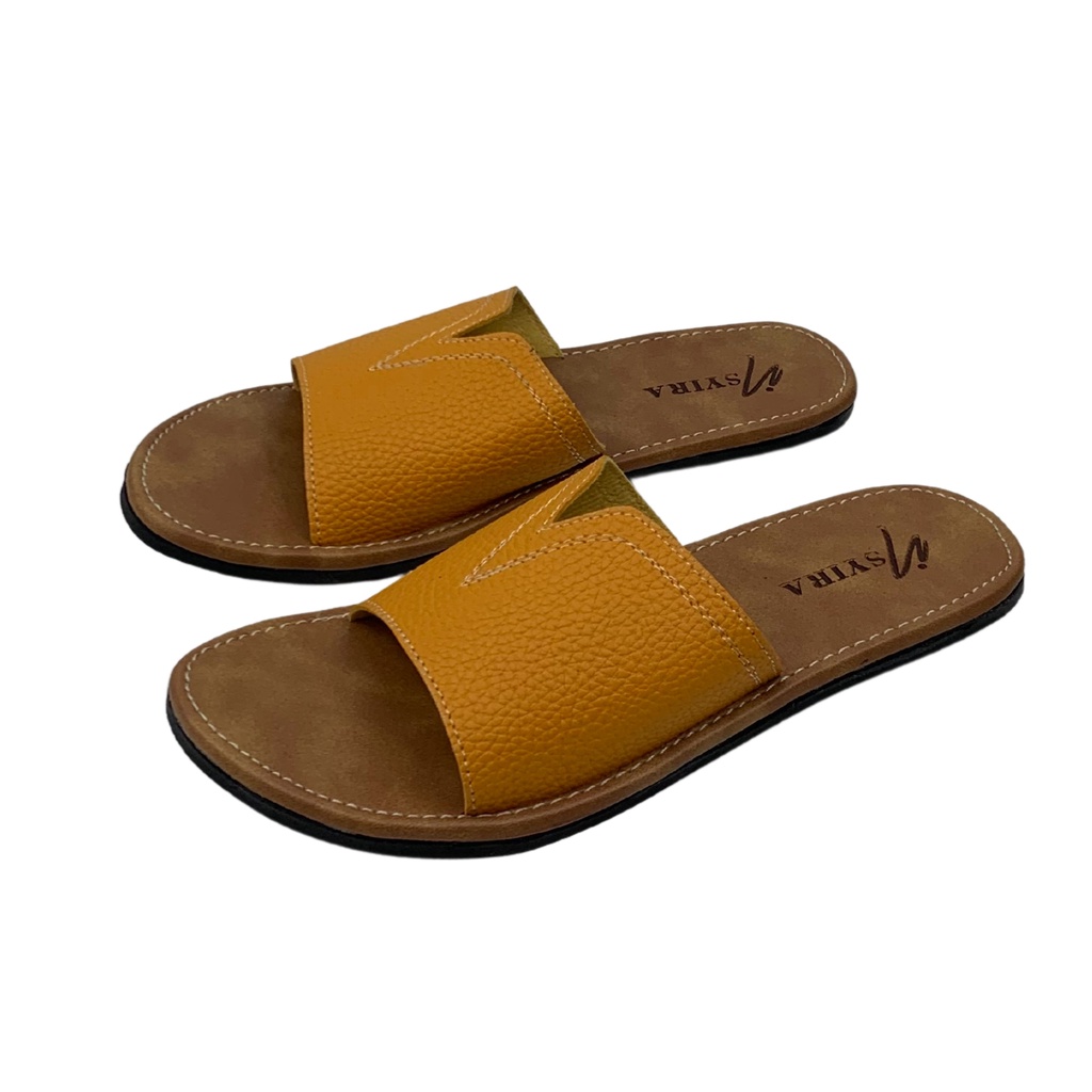 Insyira - Sandal Wanita Delina / Sandal Slop Wanita Non Slip Alas Coklat