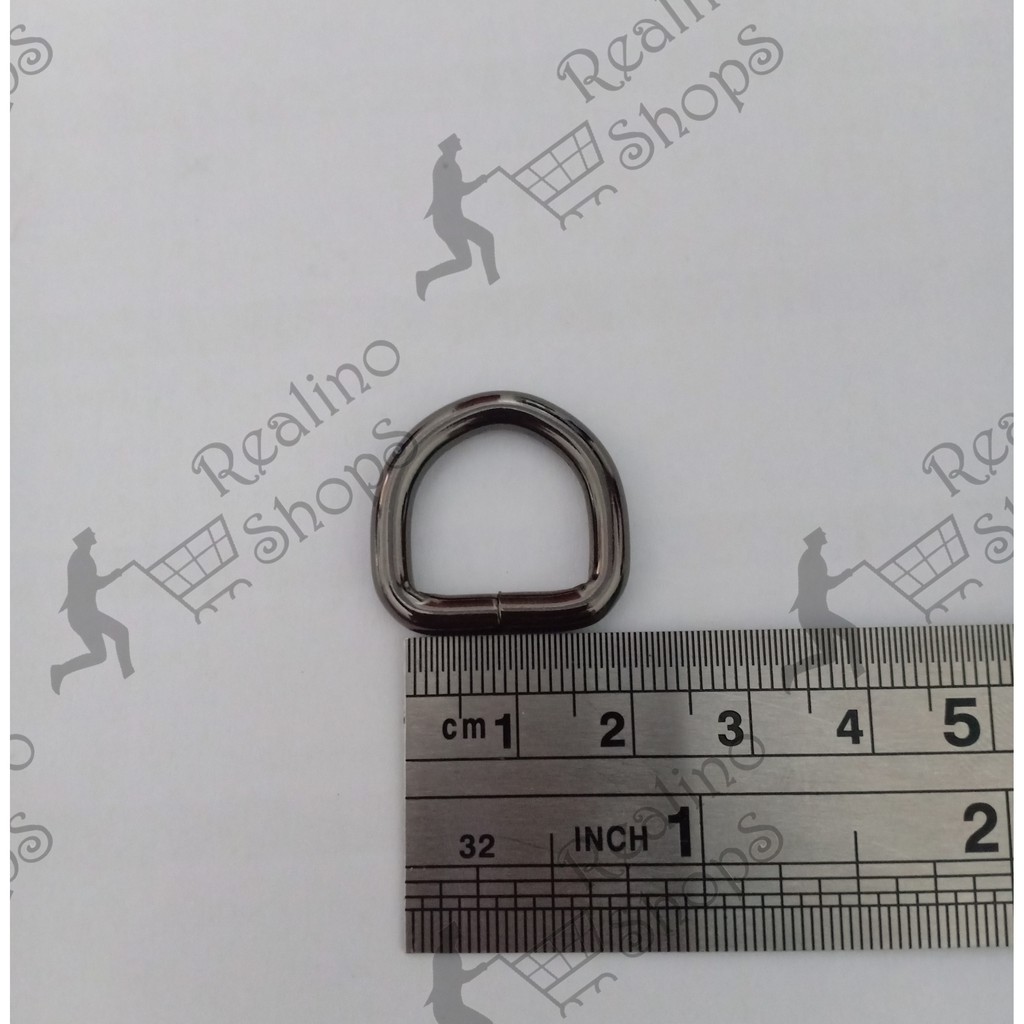 RING D TINGGI - 1.5CM BLACK NEKEL (KUALITAS TEBAL)