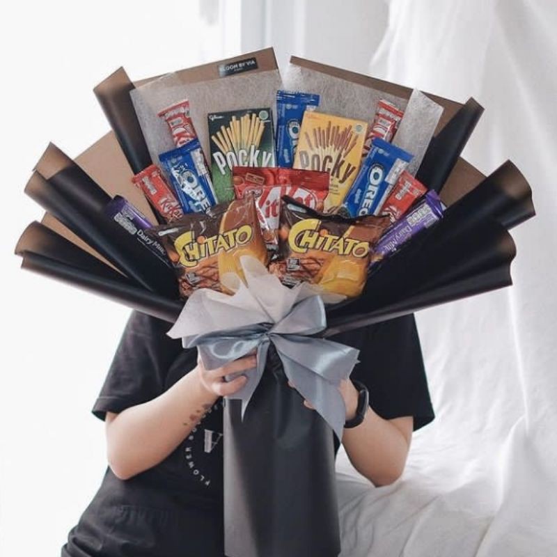 Buket Snack Jumbo / Buket Snack / Hadiah Wisuda / Hadiah Ulang Tahun