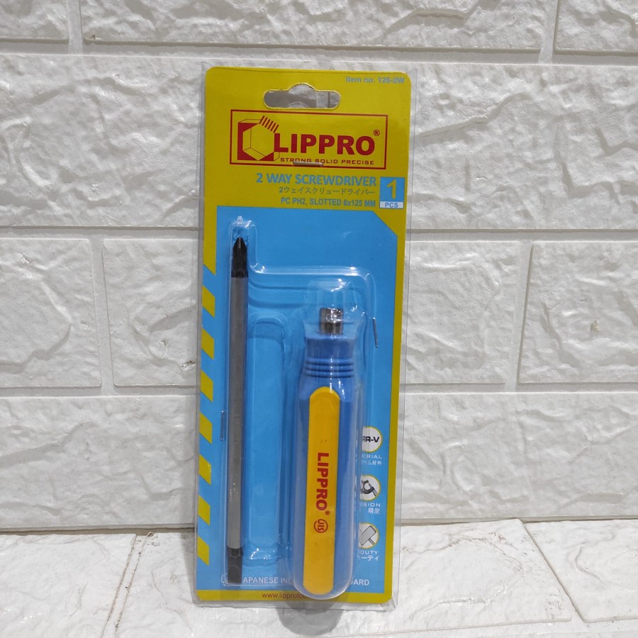 LIPPRO TWO WAY SCREWDRIVER OBENG PLUS MINUS LIPPRO OBENG BOLAK BALIK