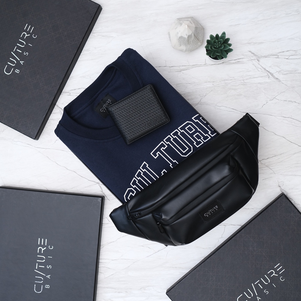 CULTURE BASIC | PAKET BOX LUXURY CREWNECK VOL.2 (CREWNECK + WAISTBAG + DOMPET) INCLUDE BOX