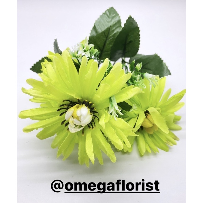 Krisan Afrika Artificial Bunga Artificial/Bunga Plastik/Bunga Dekorasi/Dekorasi Pernikahan/Pernikahan-Hijau