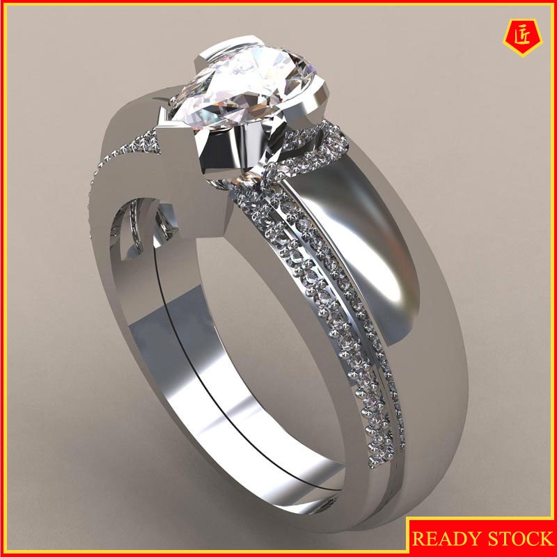 [Ready Stock]Creative Fashion Diamond Ring Set