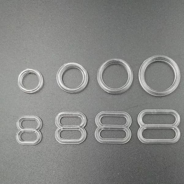 Gesper Ring BH Bra Slider ukuran 8mm 0.8cm Transparant