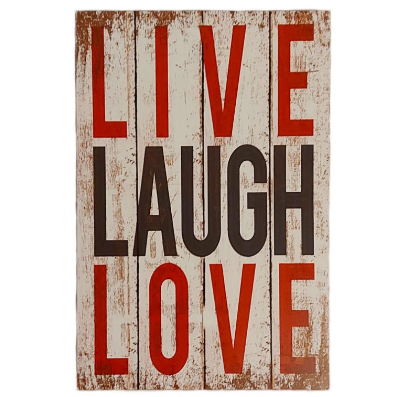 PAJANGAN HIASAN DINDING LIVE LAUGH LOVE 20 x 2.5 x 30 cm