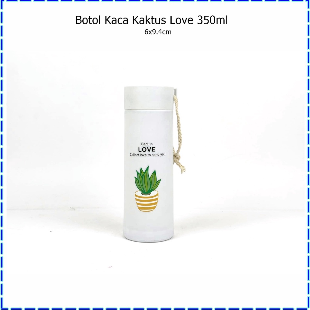 Botol Minum Kaca Kaktus 350ml