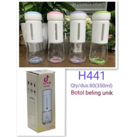 [PROMO]Botol Minum Kaca Tik T0k / Wadah Beling 350ml Kho Ing Cup Tikt0k H441