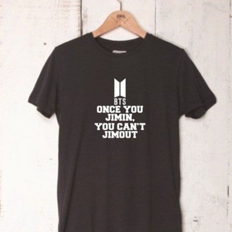 KAOS TSHIRT BAJU COMBED 30S Distro BTS Once You Jimin You Cant Jimout