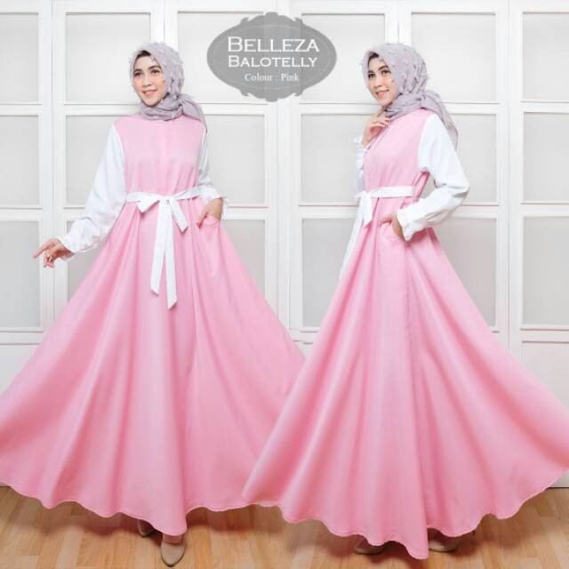 ASLI ORIGINAL BELLEZA BALOTELLY SYARI gamis hijab maxi busui dress balotely lucia hany shofiya