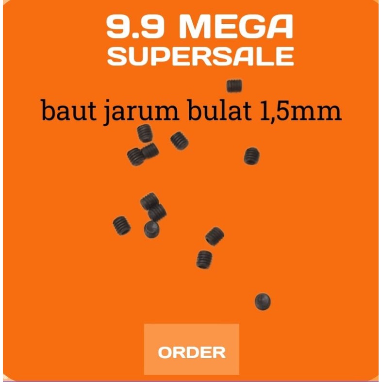 Baut Jarum Mesin Obras/ Kam Overdeck Bulat Halus 1,5mm Obeng Bulat