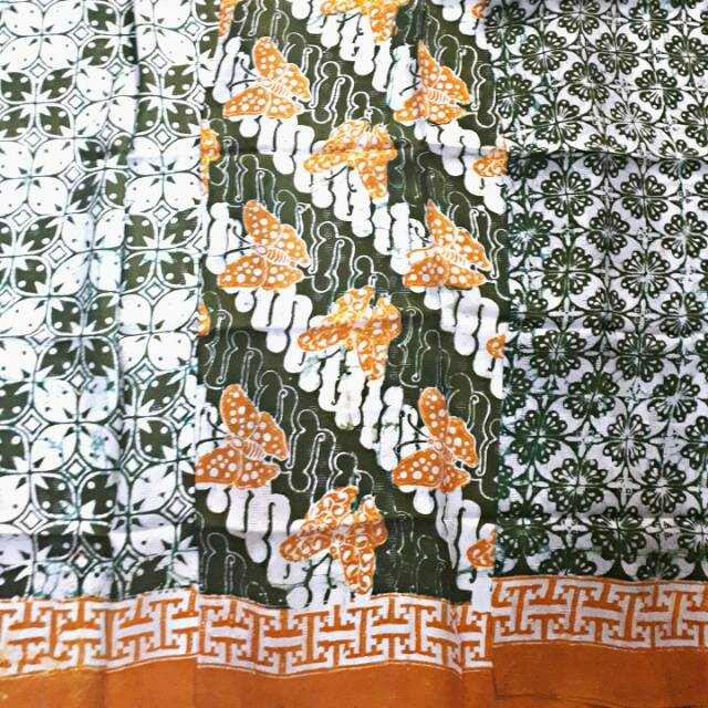 Kain Batik Cap 3 Dimensi Viscose TwoTone