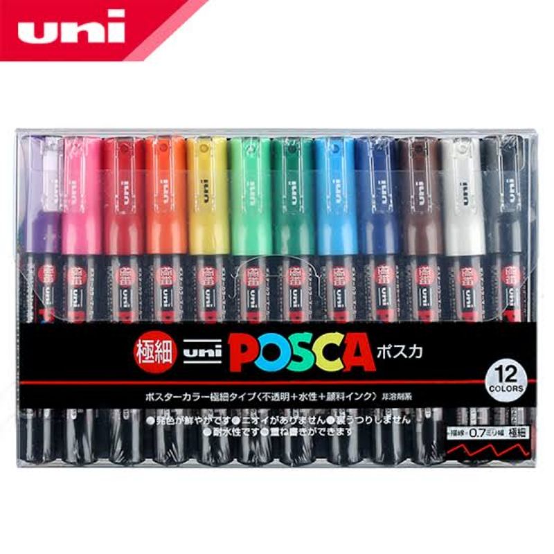 

Uni Posca Paint Marker Pc-1m 12 Colour