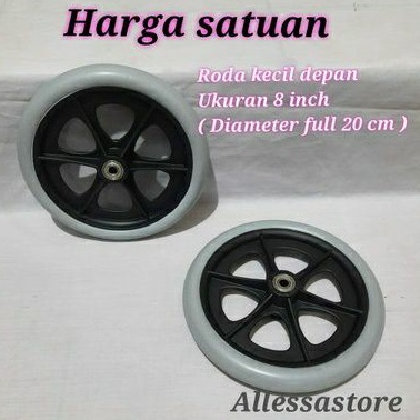 roda 8 inch kursi roda &quot;diameter full 20 cm&quot;