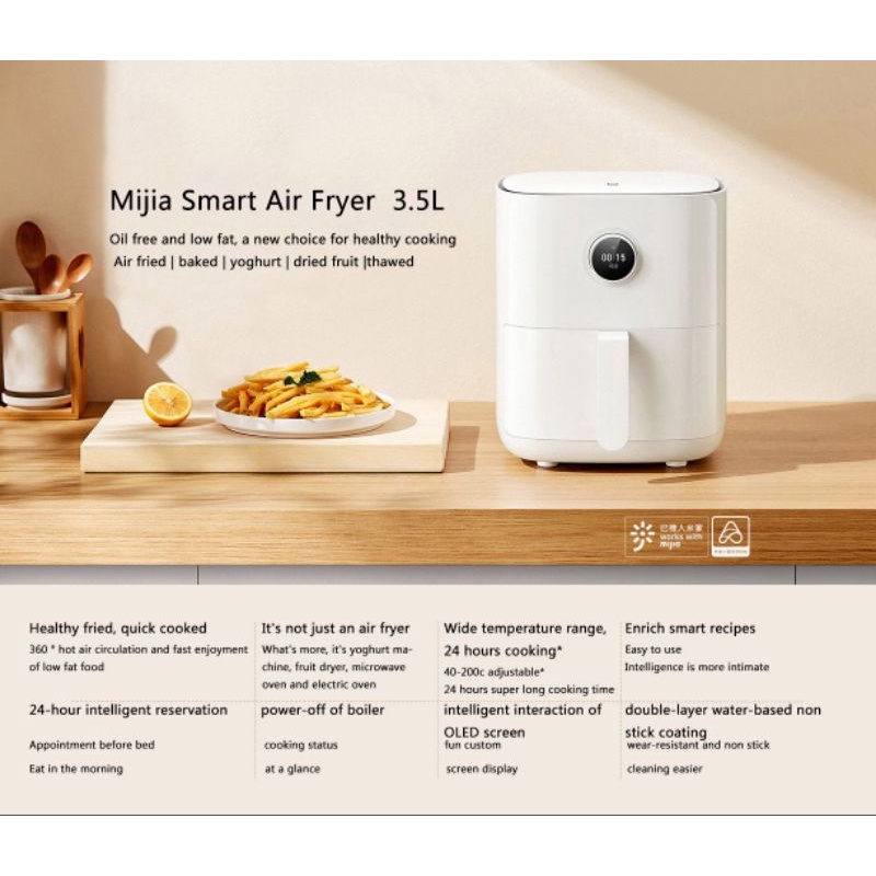 Mi Smart Air Fryer 3.5L With OLED Touch Screen