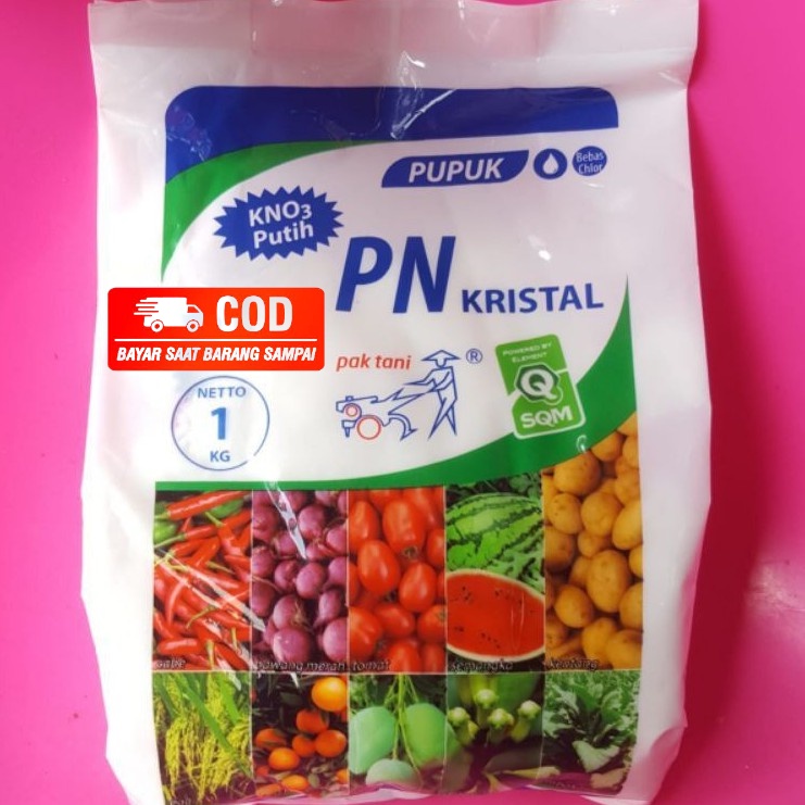 Pupuk PN Kristal 1KG Potassium Nitrat Original Kemasan Pabrik KN03 Putih TMT PERANGSANG BUAH