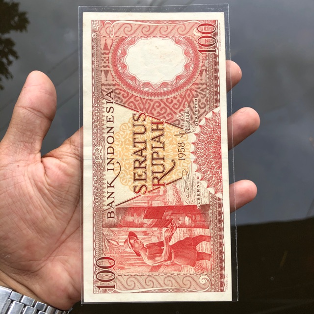 Uang Kuno 100 Rupiah Pekerja 1958 AU