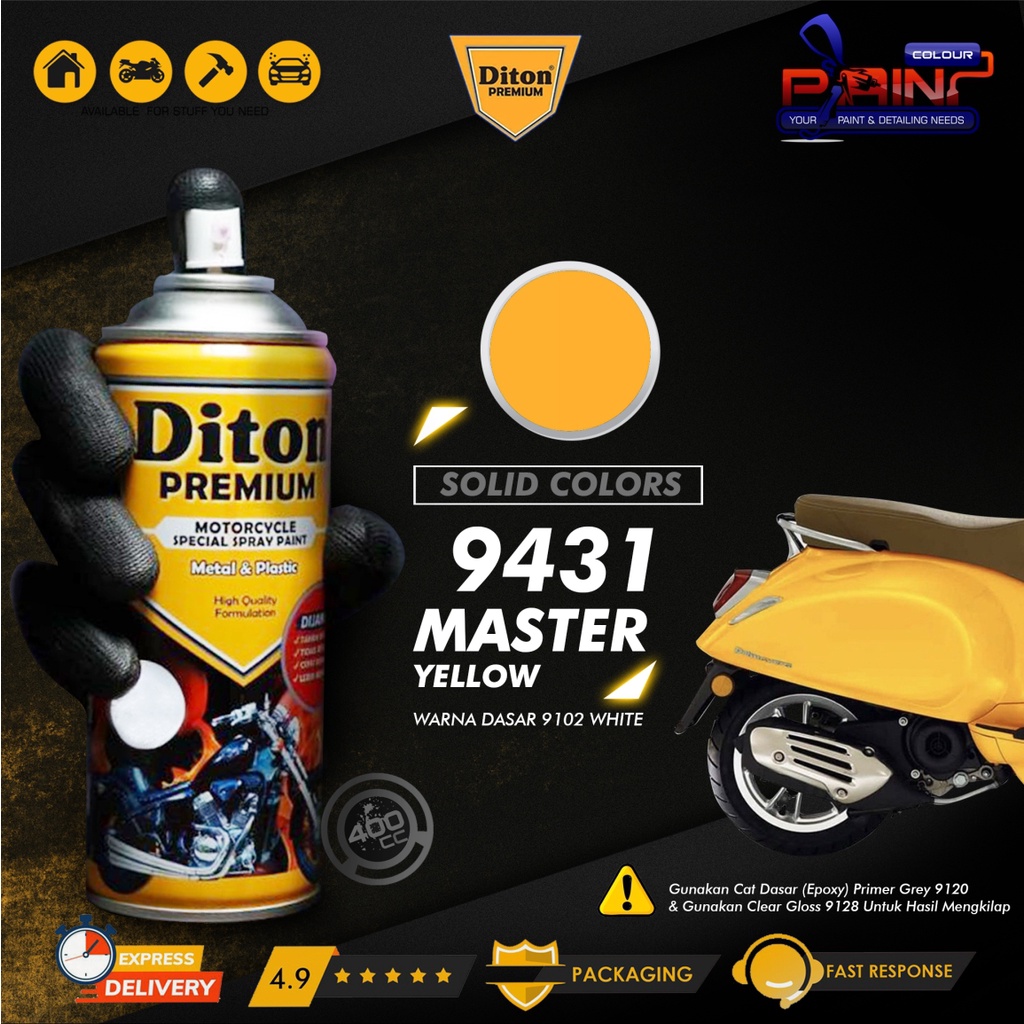 Diton PREMIUM 9431 Master Yellow Cat Semprot Helm/Motor/Gundam