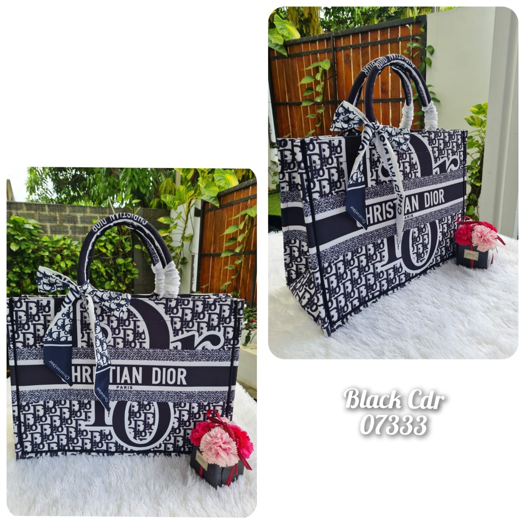 Tote Bag OBLIQUE  FULL EMBOSS Import Premium Kode  07333