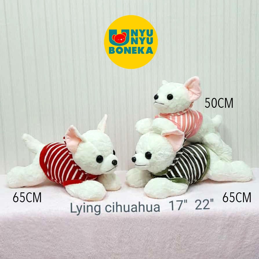 boneka dog chihuahua chi hua-hua anjing tshirt besar 65cm impor