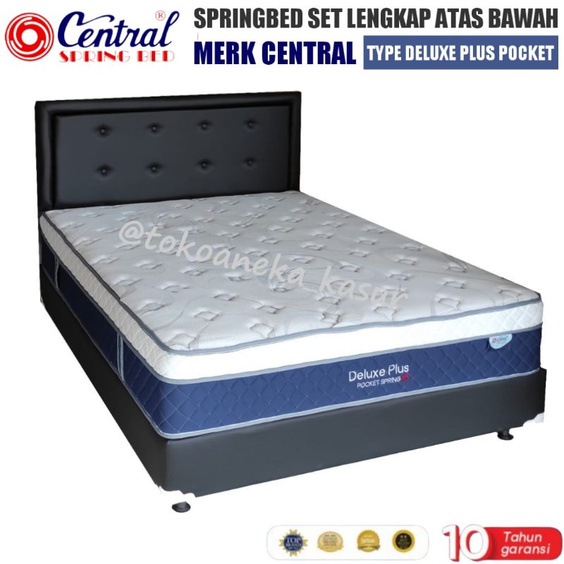 KHUSUS DENPASAR-BALI.Springbed Full Set Lengkap Merk Central Type Deluxe Plus Pocket