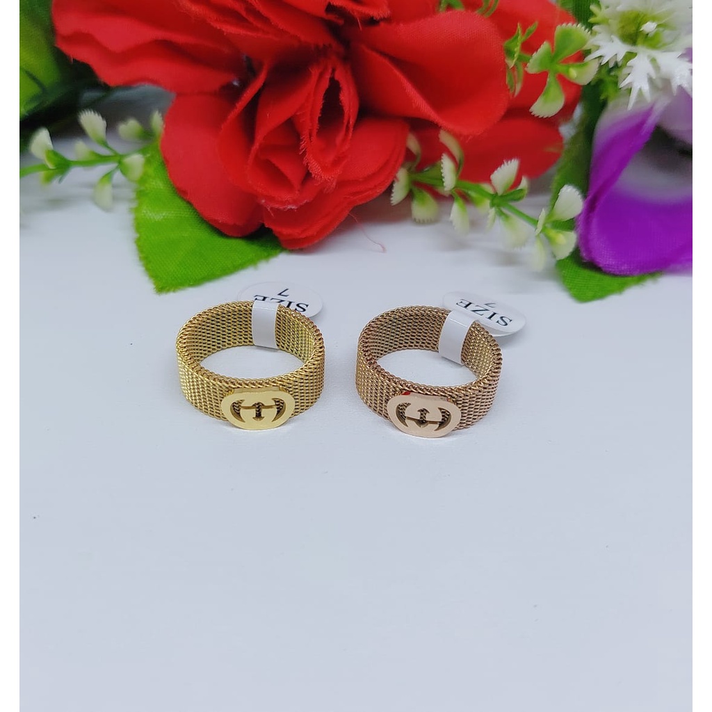 Cincin titanium perhiasan wanita jewelry 0105-01008