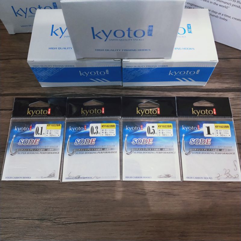 Hooks KYOTO Sode KY1022BR 0,1 0,3 0,5 0,8 1,5 Kail Pancing Kuat Murah Tanpa Lubang Micro fishing wad
