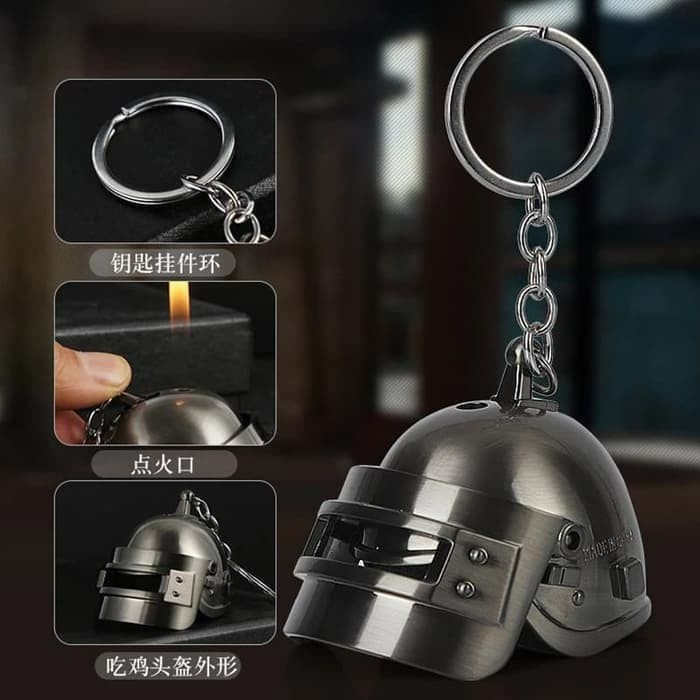 KOREK API GAS DESAIN HELM PUBG PEMANTIK KLASIK MANCIS UNIK VINTAGE GAS LIGHTER BR70