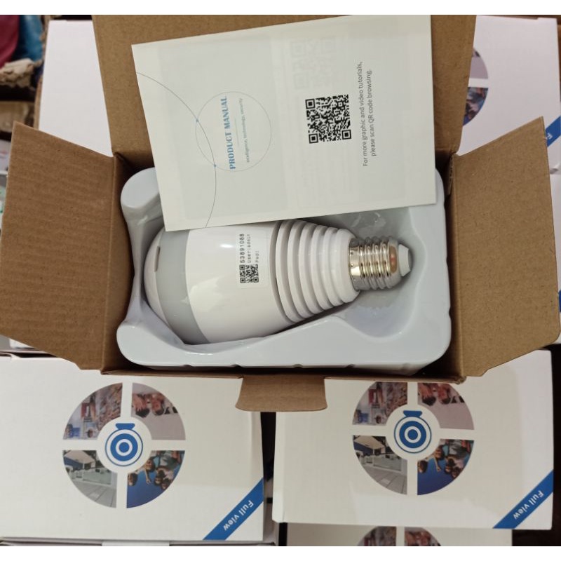 IP Kamera CCTV WiFi bohlam camera panoramic 360 bulb lamp  V380 bukan icsee
