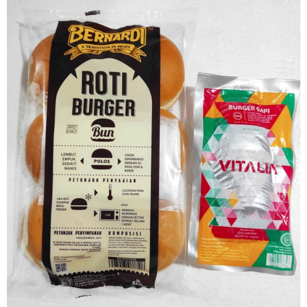 

PAKET BURGER BERNARDI JUMBO POLOS +VITALIA JUMBO ISI 10/PAKET BURGER TERMURAH