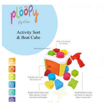 Ploopy Activity Sort &amp; Beat Cube 12m+ PP21151