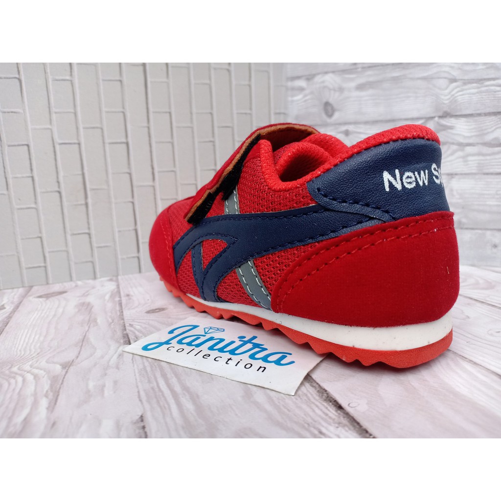 janitra sepatu anak sport sneakers anak red newsport