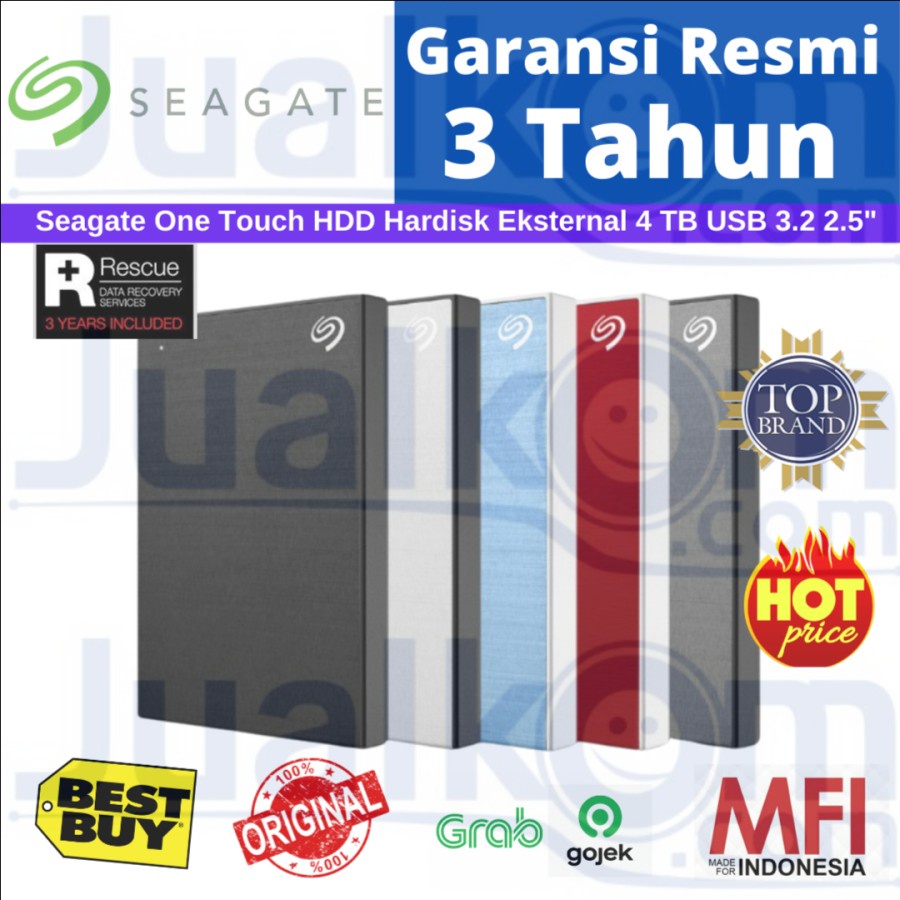 Seagate One Touch HDD Hardisk Eksternal 4TB Resmi