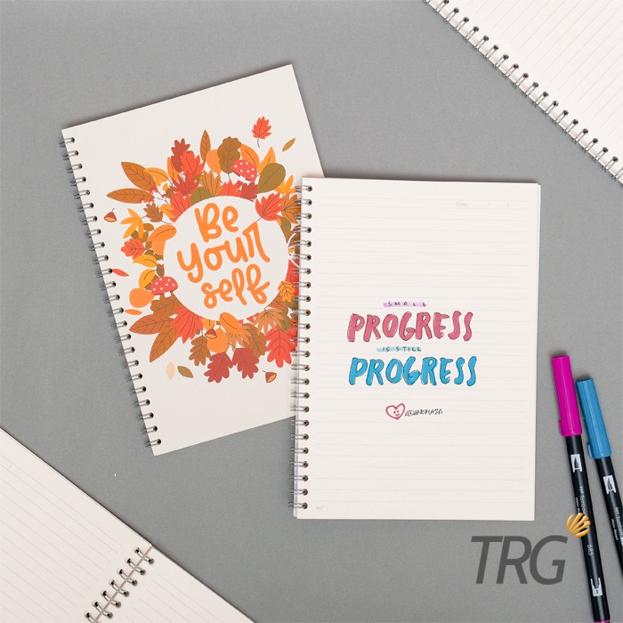 

[RESTOCK] Buku Tulis Catatan A5 Ruled TRG - Keep Motivated Doff Spiral Notebook - Be Yourself