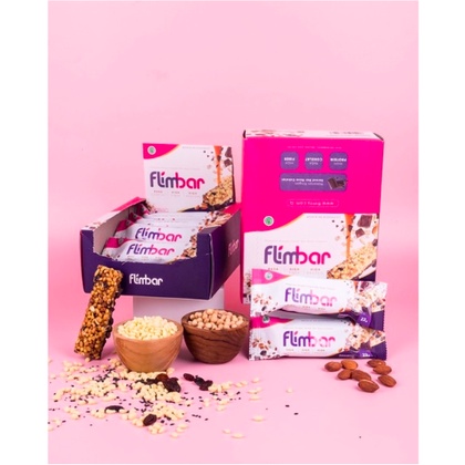 Flimbar by Flimty Snack Sehat Sereal Bar Diet Langsing Meal Replacement Tinggi Nutrisi Fiber Protein Bar Flimty Pelangsing