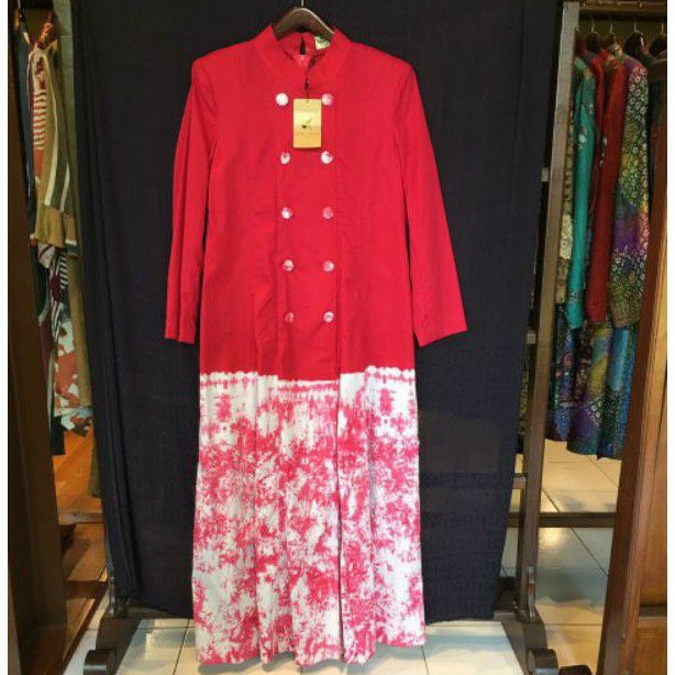 Abaya Katun Tiedye by Dian Pelangi PREMIUM Busana Muslim Batik Pesta Wanita Cantik Casual Formal
