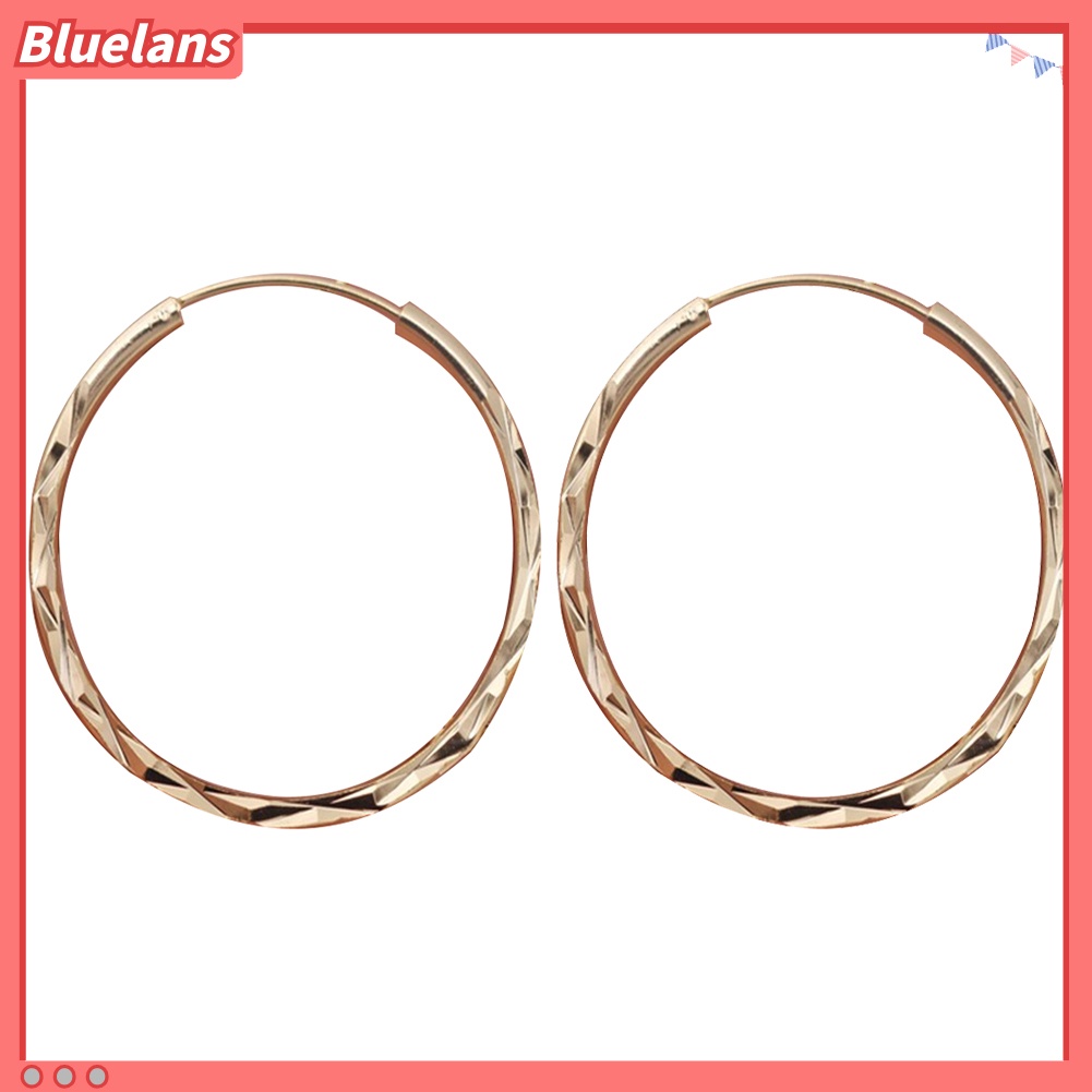 Bluelans Simple Women Big Hollow Circle Charm Hoop Huggie Earrings Banquet Jewelry Gift