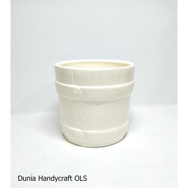 Vas Keramik Ember Mini - Pot Hias Dekorasi